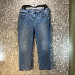 Chicos So Slimming Crop Leg Stretch Womens Size 0.5 Denim Jeans (32X23.5)